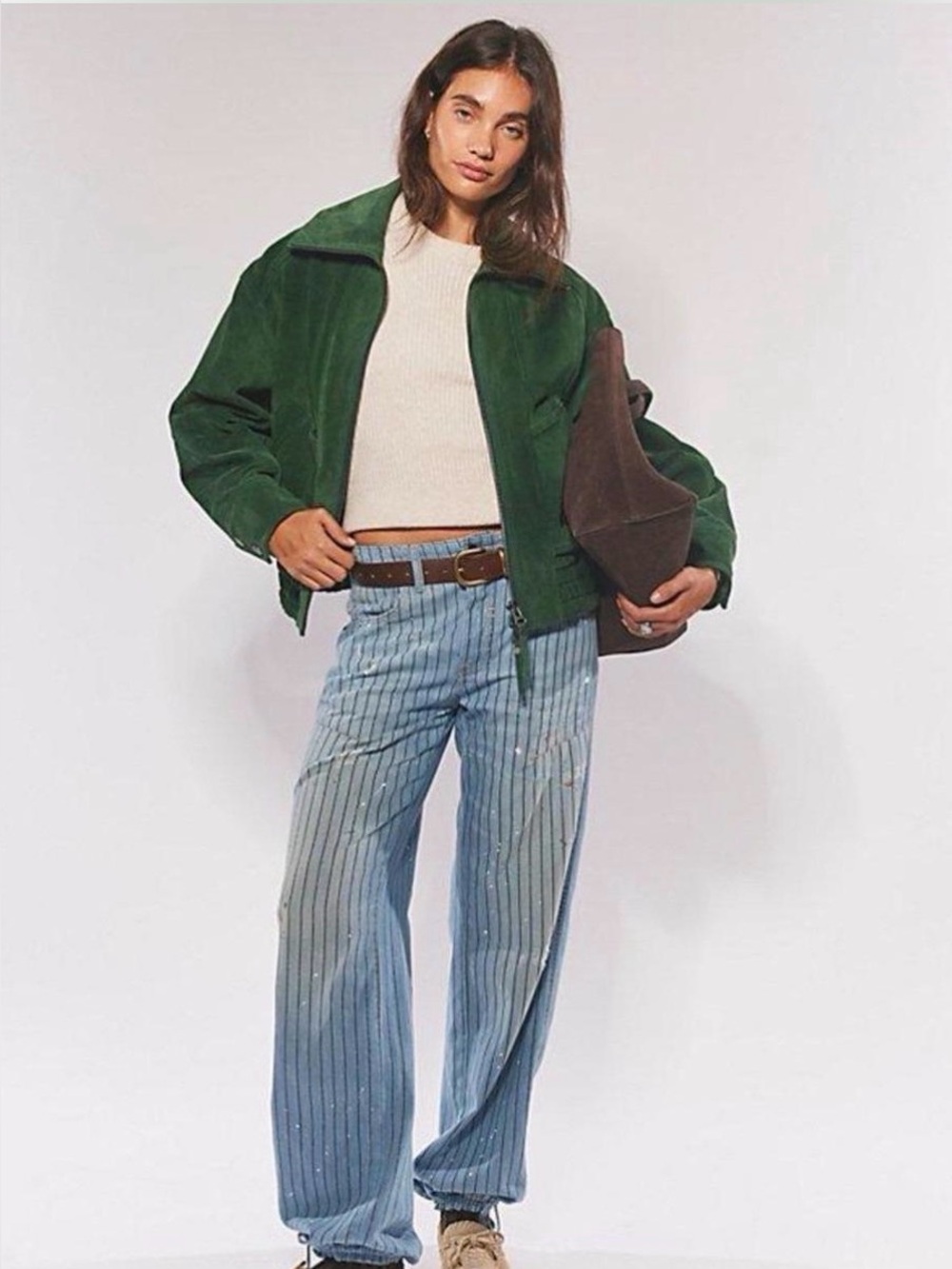 Free People We the Free Desert Moon Suede Bomber Jacket - Women